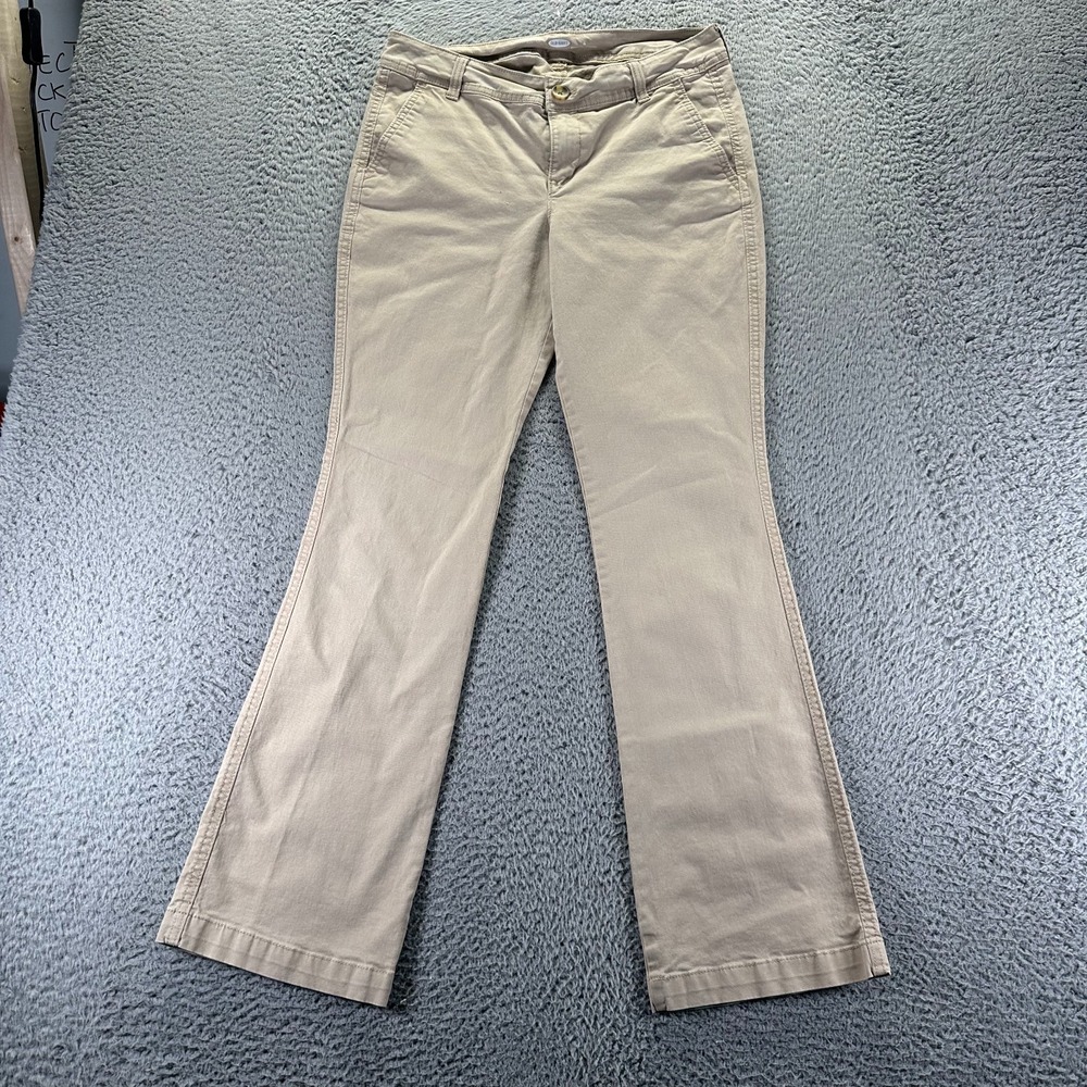 Old Navy Semi-Evase Pant Girls 6 Brown Cotton Chino Bootcut Leg School Uniform